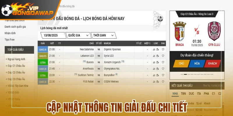 Về Chúng Tôi BongdaWap | Trang Thông Tin Số 1 Việt Nam 3 Chuyên mục cập nhật thông tin giải đấu cực kỳ chi tiết